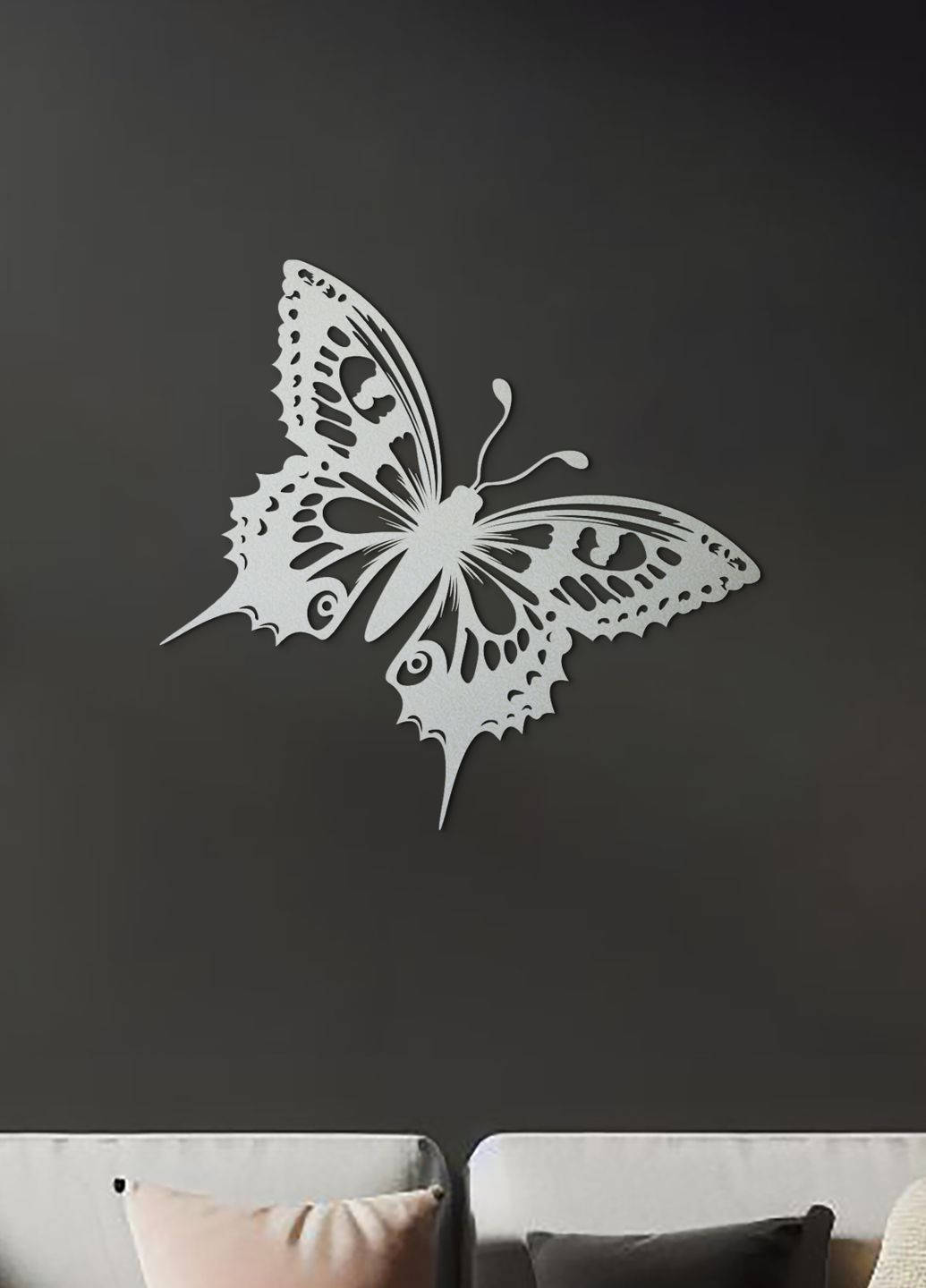 Декоративне панно з дерева, сучасна картина на стіну "Політ метелика", оригінальний подарунок 60х65 см Woodyard (292111886)