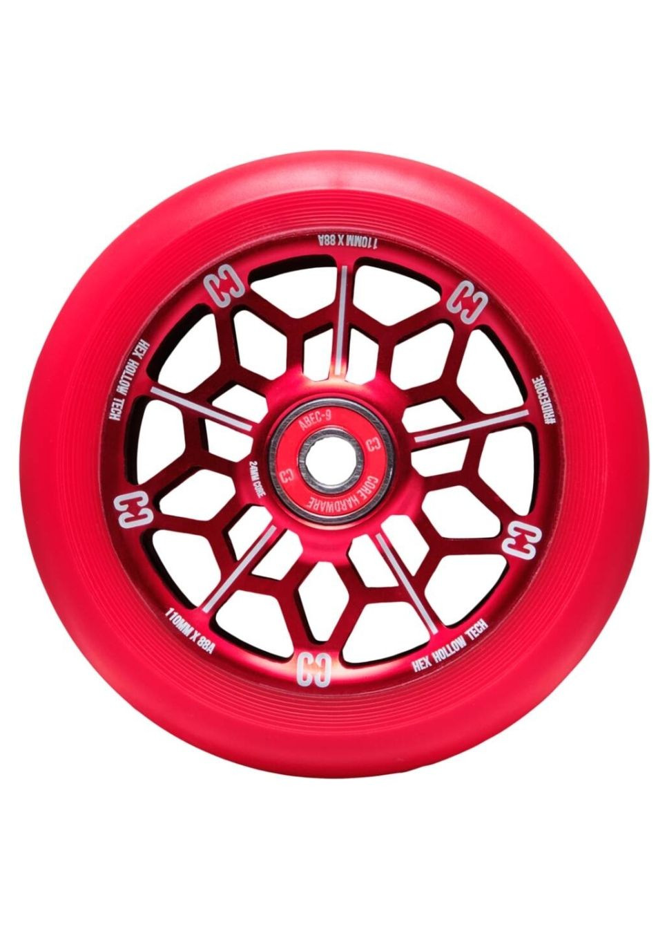 Колесо для трюкового самоката Hex Hollow Pro 110mm Red (FRD.039279) Core (315031142)