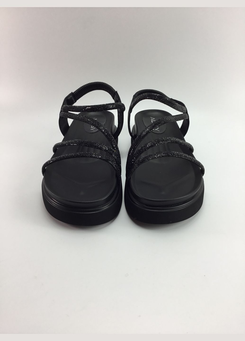 Черные женские босоножки ALLSY без застежки