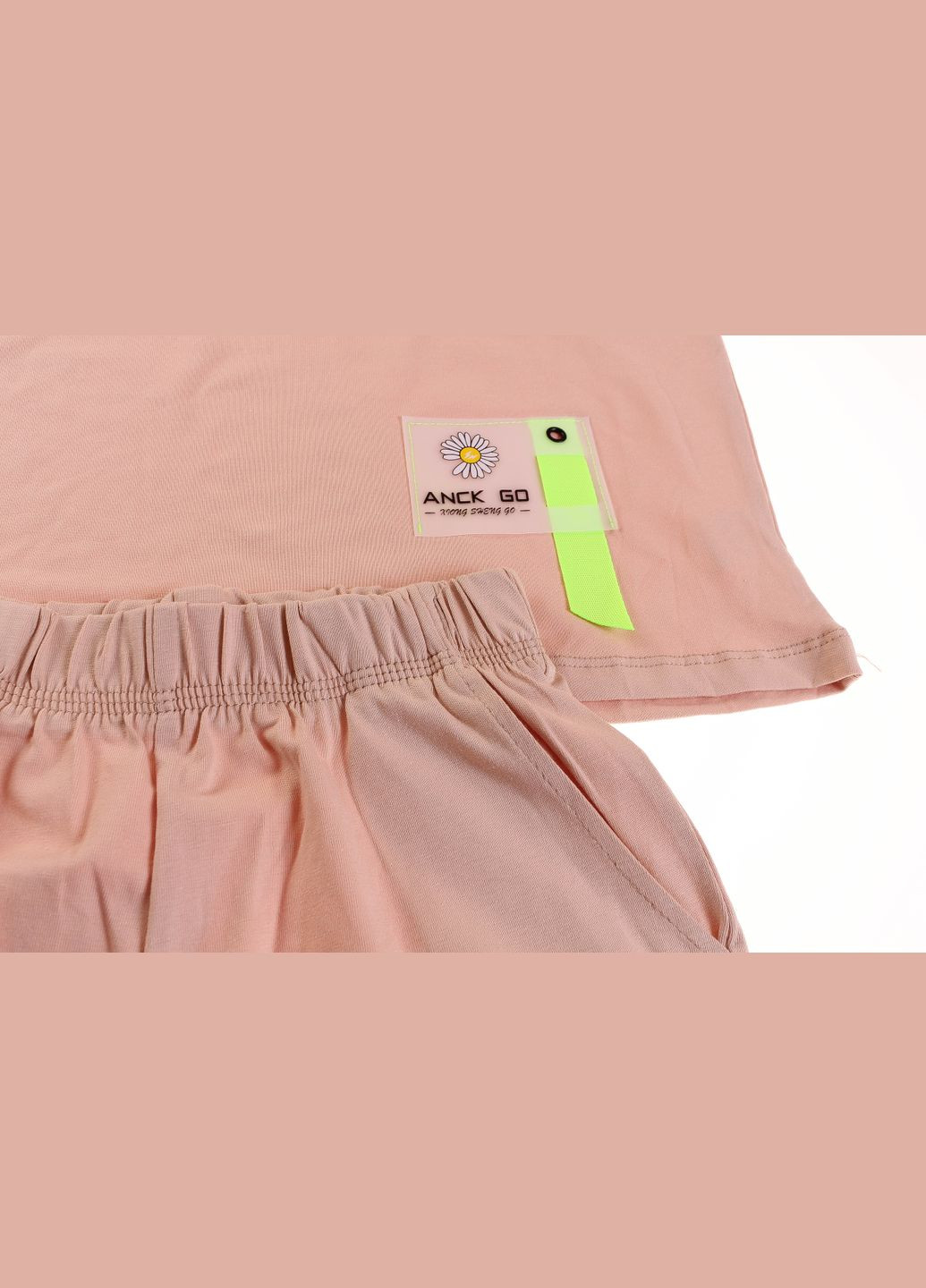 Бежевий літній футболка + шорти 3151 бежевий Monili