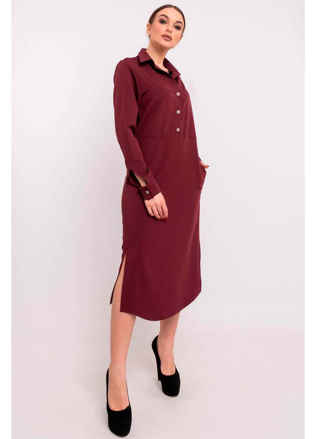 Бордовое платье Ри Мари