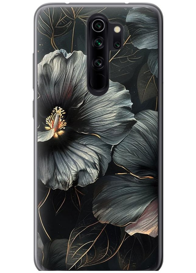 2D пластиковый чехол 'Черные цветы' для Endorphone Xiaomi Redmi Note 8 Pro (285116806)
