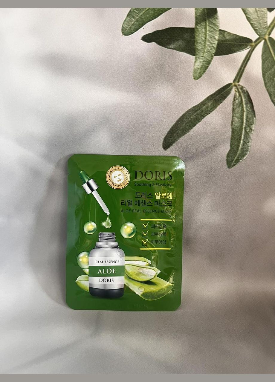 Ампульна маска з екстрактом алоє aloe real essence mask Doris (347245427)