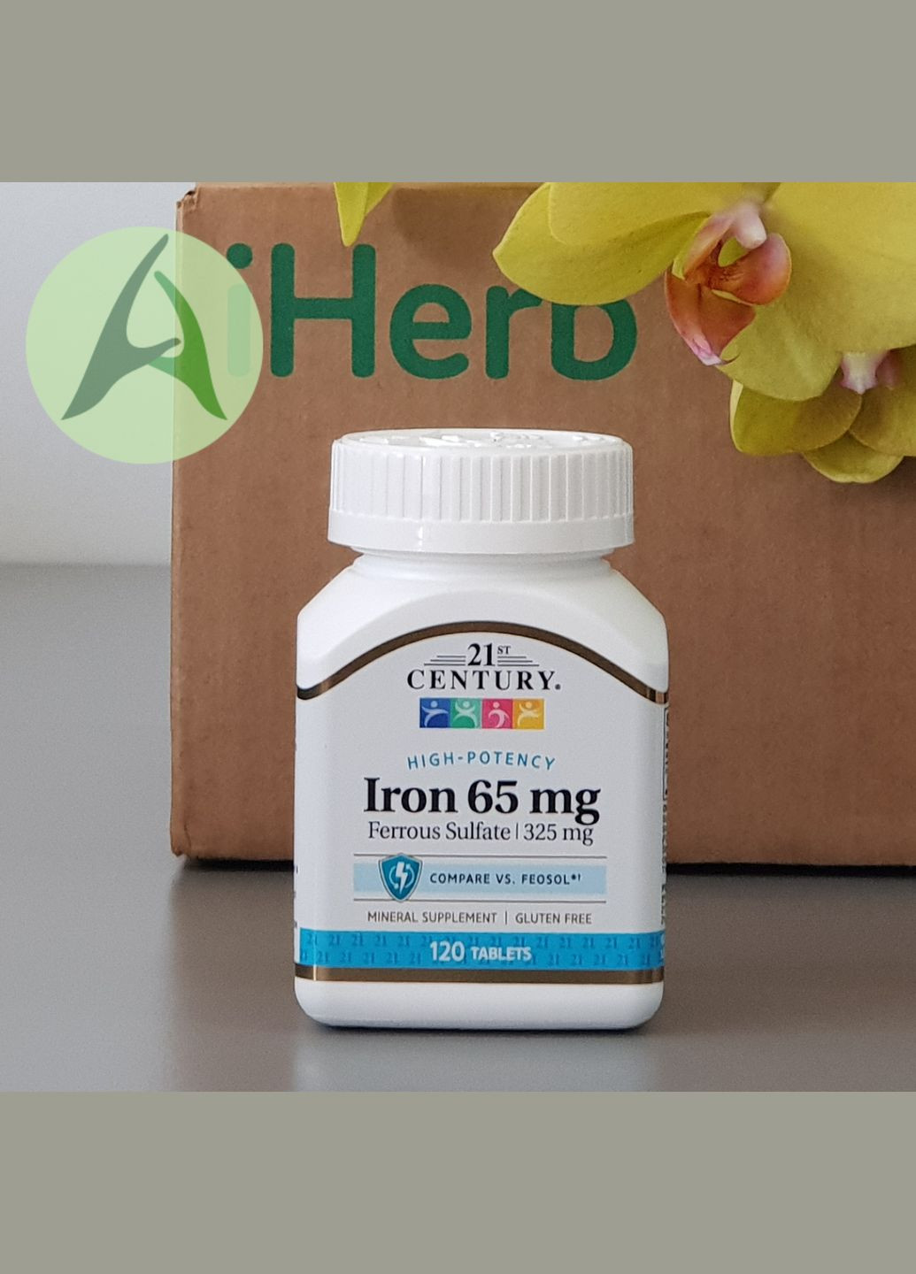 Железо, 65 мг, 120 таблеток 21st Century (314524479)