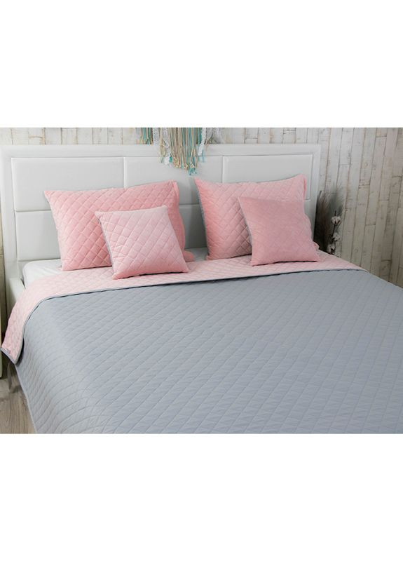 Покрывало VeLour 180х220 Pink and Grey ромб Руно (329409581)