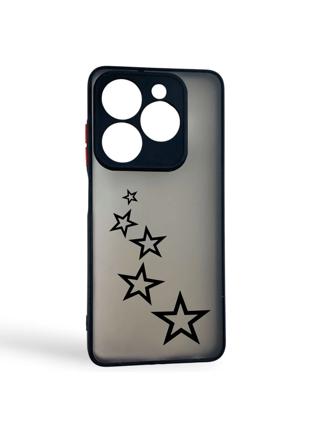 Чохол для телефона Spark 20C BG7n с 3D принтом зірочки із захистом камери чорний Tecno (399771184)
