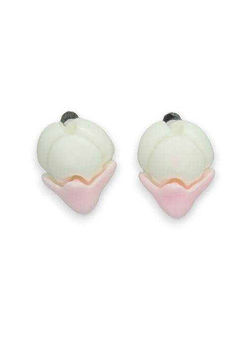 Серьги клипсы для ушей без пробивания уха "Роскошь Цветов" тюльпаны розовые Liresmina Jewelry (289844103)