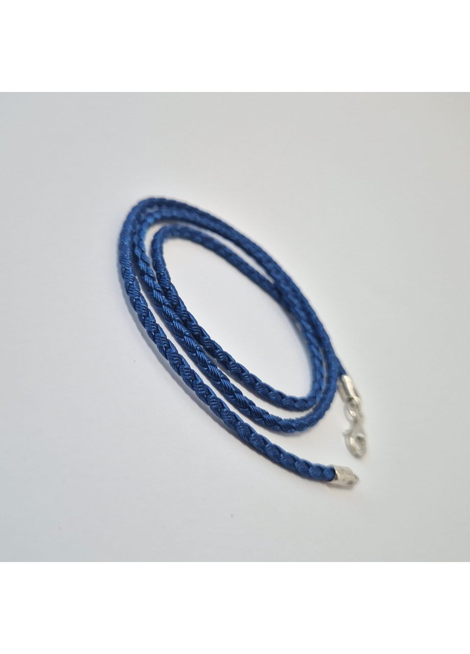Шнурок на шею шейк Синего цвета 2.5 мм см серебро 925 пробы 6010/2.5 1.04г Nobrand (363969231)