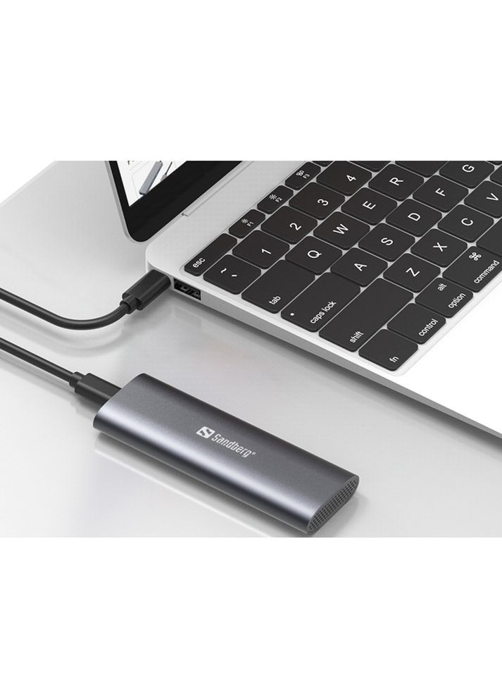 Зовнішня кишеня для SSD M.2 NVMe M-Key USB Type-C 3.2 Grey (136-39) Sandberg (323084439)