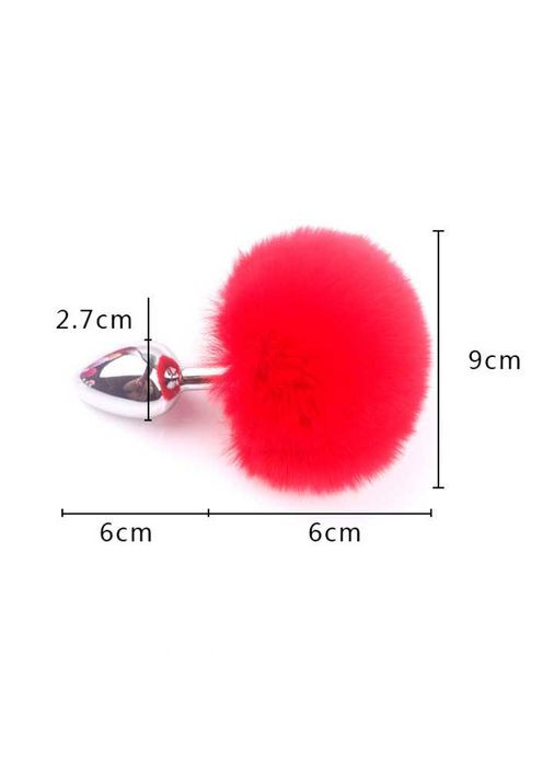 Анальна пробка з хвостиком - Чорний- 7,5 * 2,8 см - Анальні іграшки - (372734186)