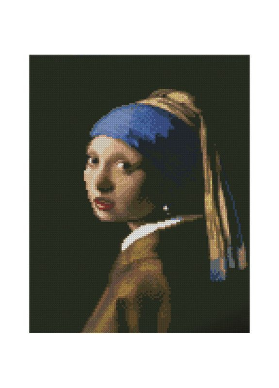 Алмазна мозаїка Дівчина з перлиною см картина для творчості аплікація з стразами Strateg (369760692)
