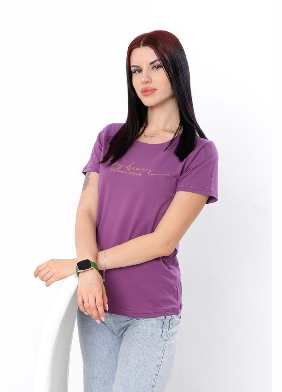 Фиолетовая летняя футболка женская (p-6526) Носи своє