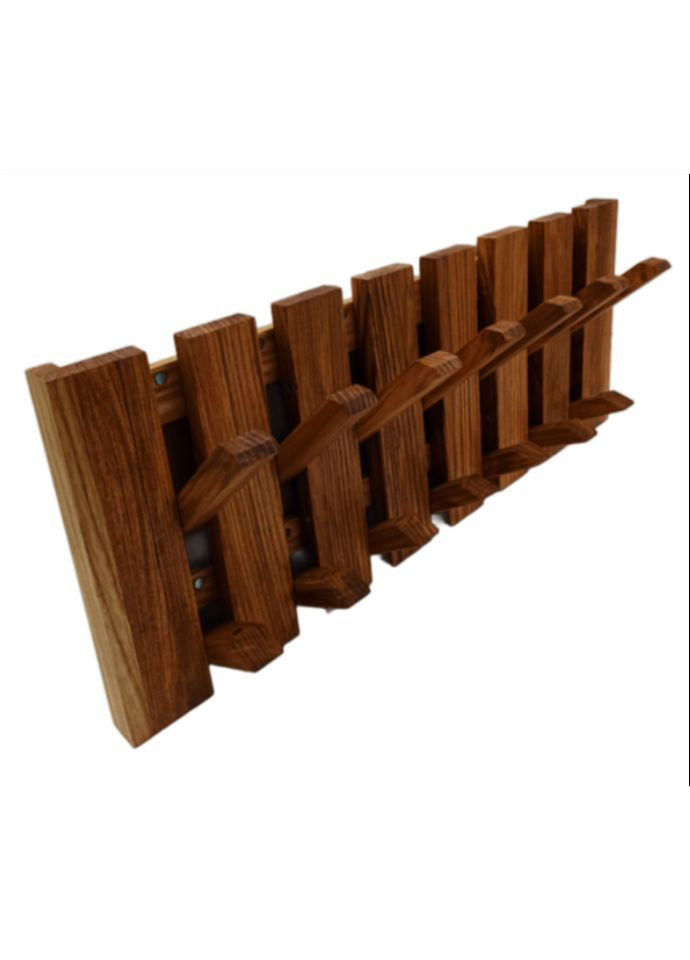 Функциональная вешалка из дерева 46х20х3 см Вироби майстрів Міні (317349632)