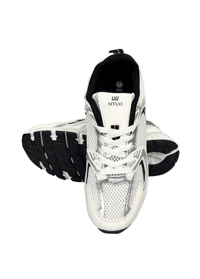 Чоловічі кросівки комбіновані білі 10455-2 No Brand (289602578)