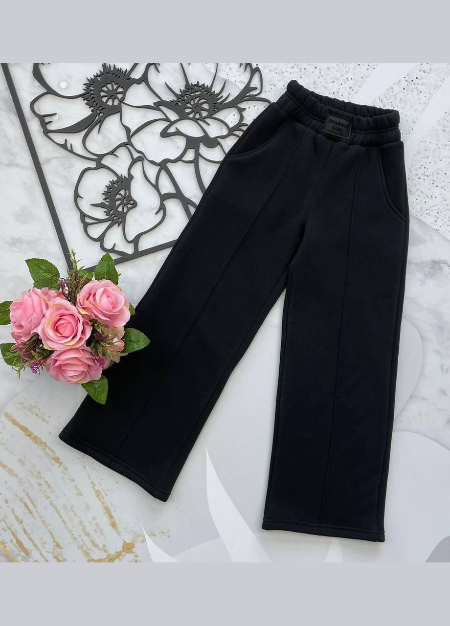 Штани палацо дитячі теплі зимові кюлоти, шкільні штани 128 No Brand (363332275)