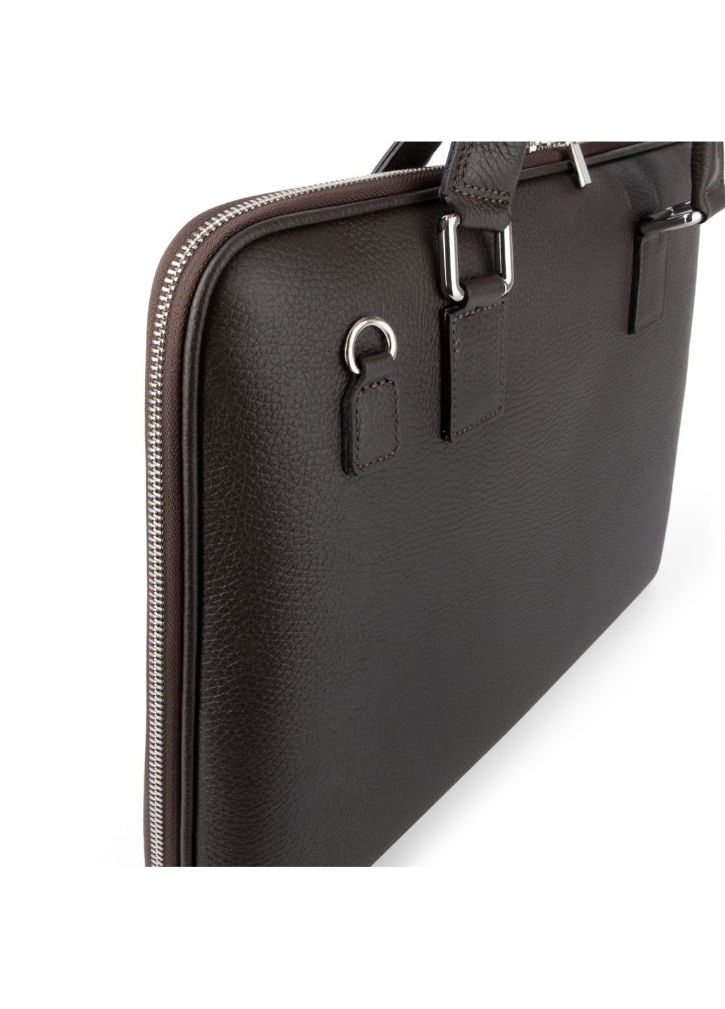 Шкіряна жіноча сумка для ноутбука m01304 шоколадна Virginia Conti (366062732)