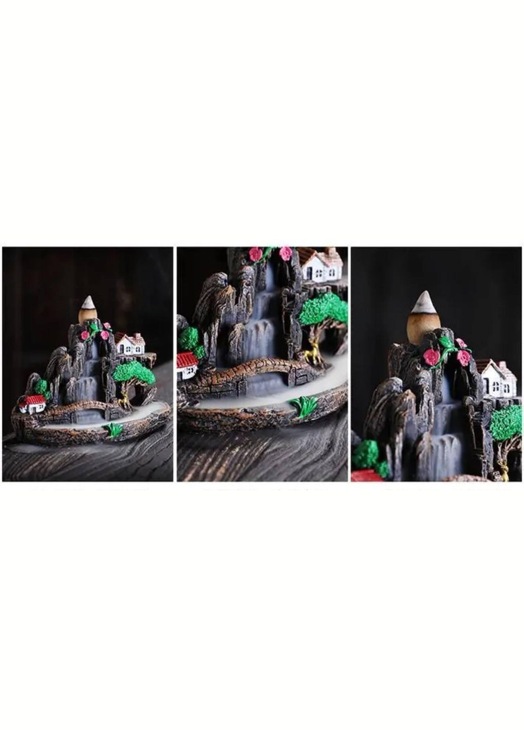 Керамічний пальник для пахощів рідкий дим "Казкова країна" +20 конусів No Brand (295012711)