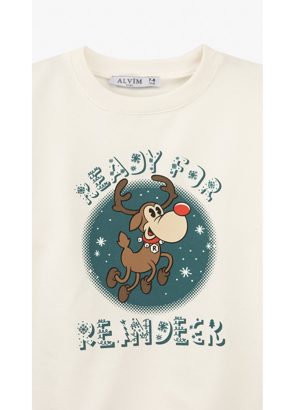 Aura Style світшот з принтом дитячий 1092 140 см shop (2000999328459) молочний бавовна