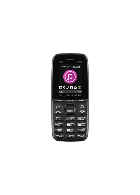 Мобільний телефон S180 2021 Dual Sim чорний 2E (279826106)