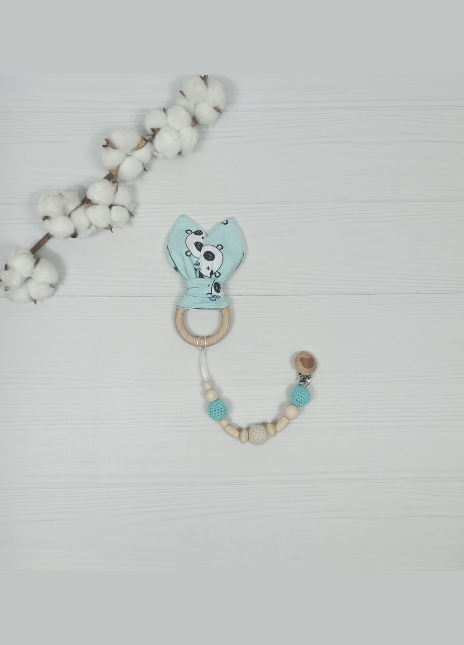 Пеленки для младенца набор с грызуном и держателем a.l.babybox Панды акробаты Разноцветный No Brand (315488281)