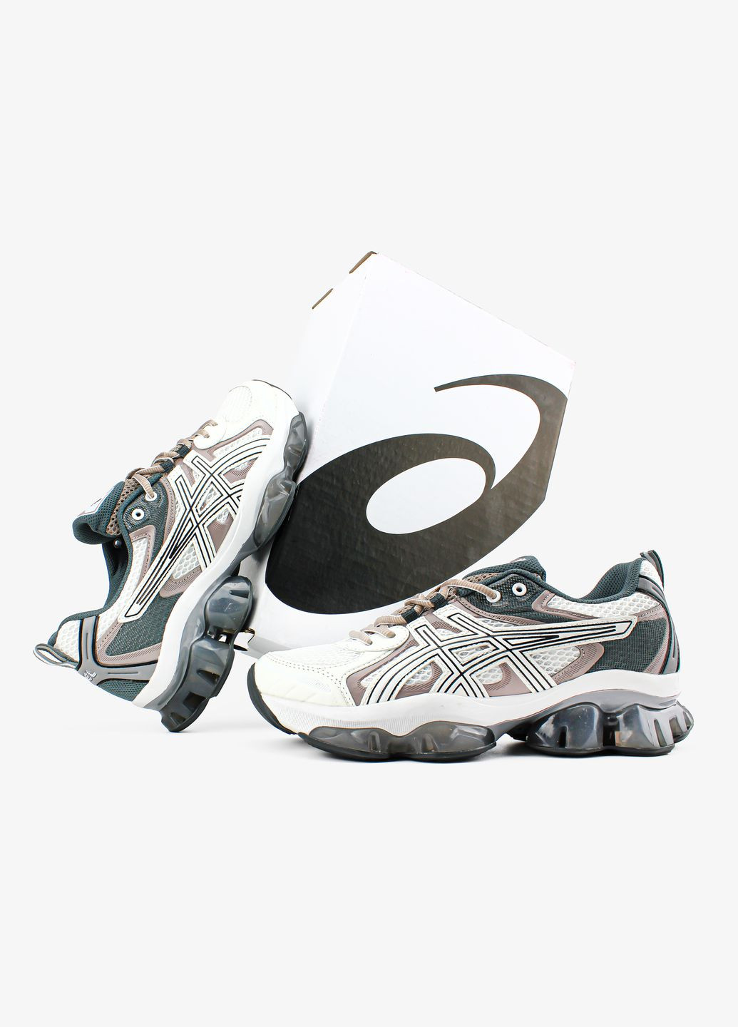 Кроссовки женские и мужские Asics Gel-Quantum Kinetic beige white | Асикс Гель-Квантум Кинетик бежевые белые No Brand бежевые всесезоны (313653546)