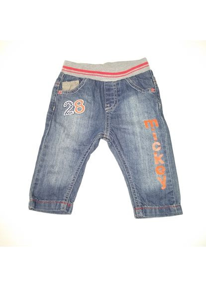 Синие демисезонные прямые джинсы regular fit на резинке для мальчика bdo57600 Disney