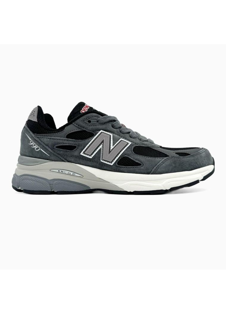 Сірі Осінні кросівки чоловічі new balance 990 grey black нью беланс 990 No Brand
