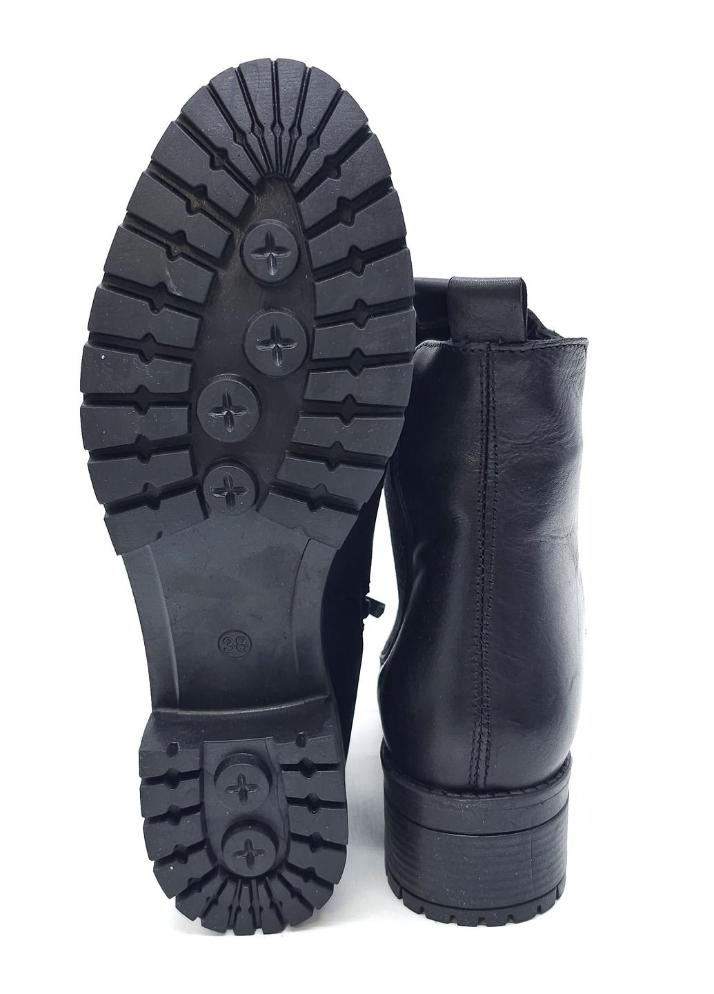 Осенние женские ботинки черные кожаные at-13-1 24 см (р) ALTURA
