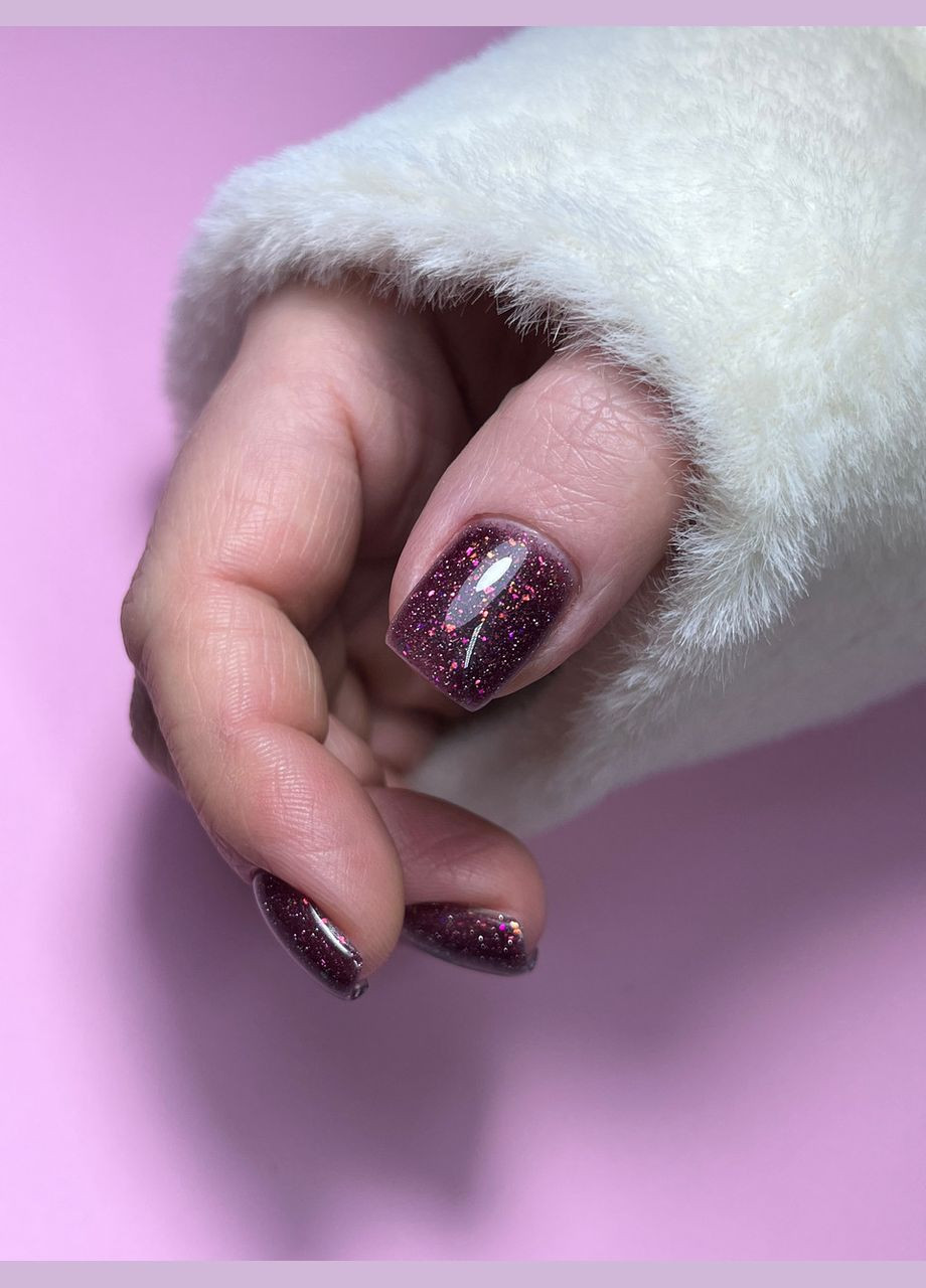 База для ногтей Base Light Potal 03 светоотражающая поталь бордо 12 мл Magic Girl (303635351)