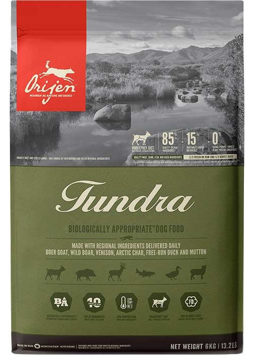 Сухий корм для собак для всіх порід та всіх стадій життя Tundra Dog 6 кг (o18560) Orijen (364787524)