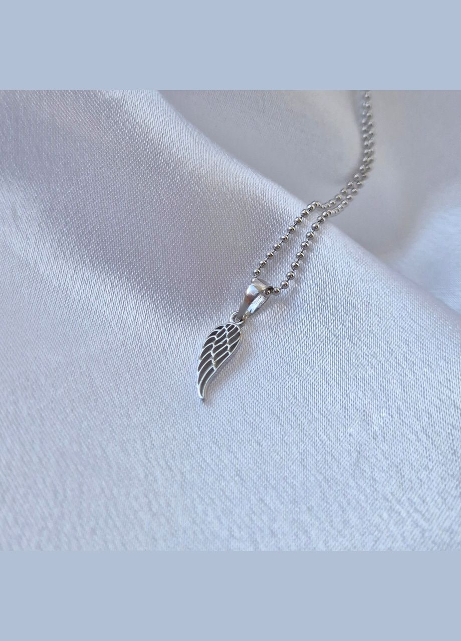 Срібна підвіска кулон Кішка з Чорним камінням срібло 925 проби чорнене 3473 2.27г No Brand (306742673)