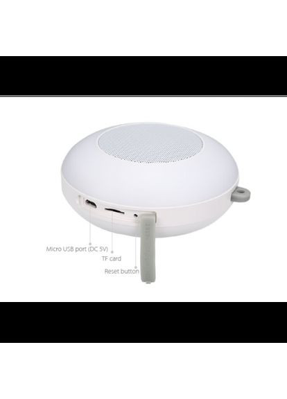 Бездротова Bluetooth-колонка X1 Барвиста LED лампа із сенсорним керуванням і мікрофоном, White VHG (334305081)