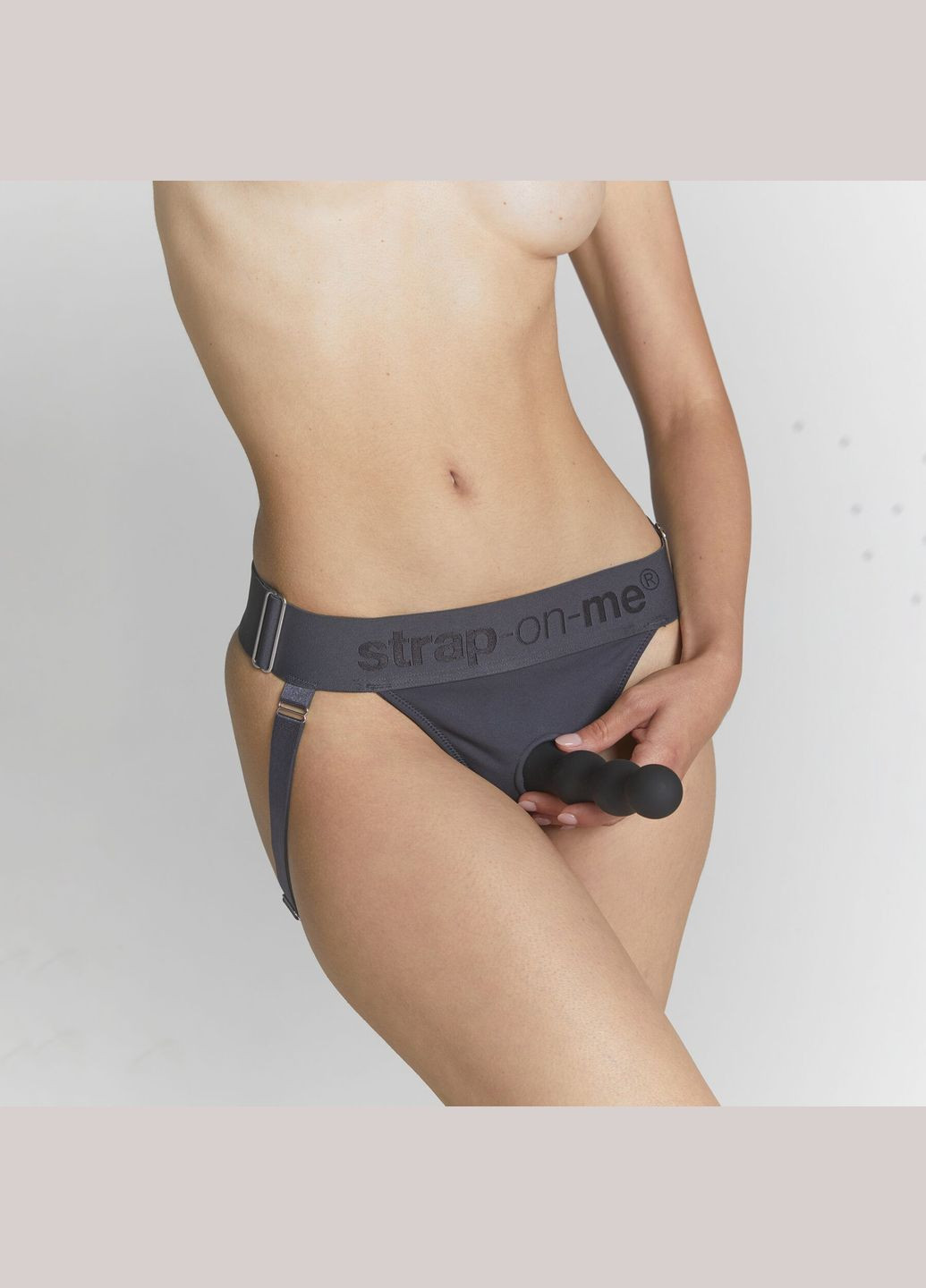 Трусики для страпона HARNAIS LINGERIE UNIQUE, One Size, сірі - CherryLove Strap-On-Me (339867193)