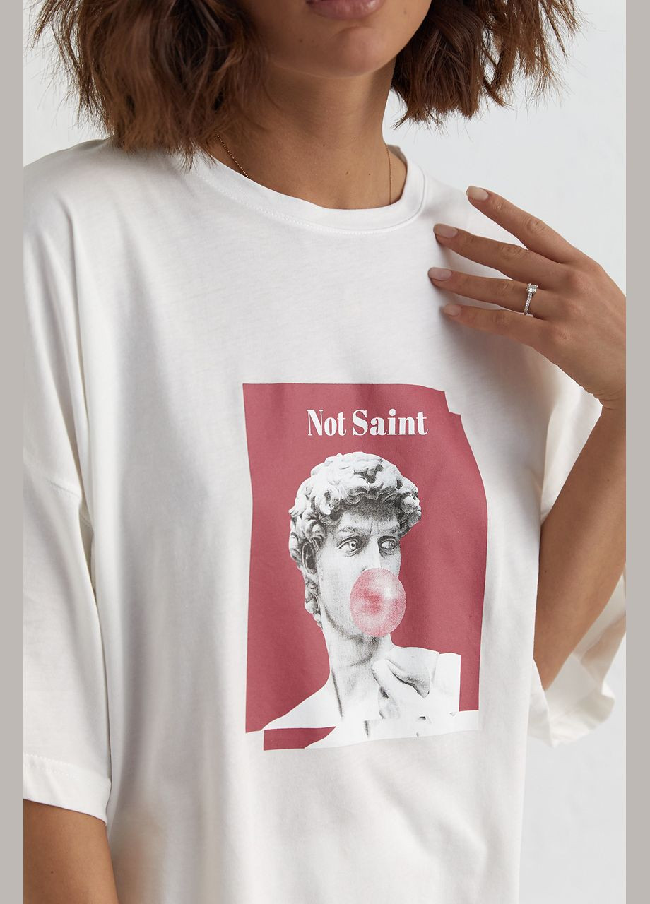 Женский костюм с футболкой oversize и велосипедками Liton (296909010)