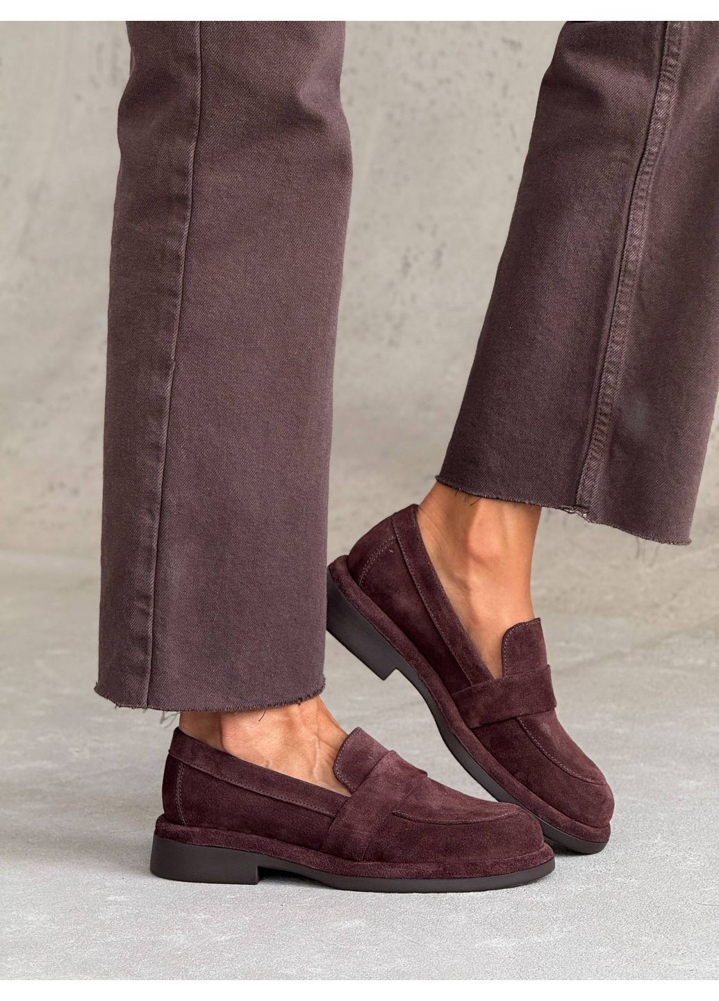 No Brand Лоферы женские NikArt 11698 (шоколадная, натуральная замша, Украина) коричневый з, — (356455383)