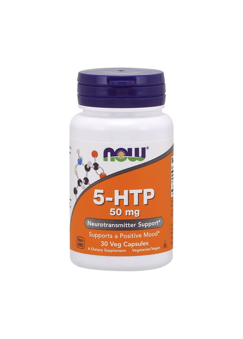 5-HTP (Гидрокситриптофан), 50 мг,, 30 вегетарианских капсул Now Foods (326055023)