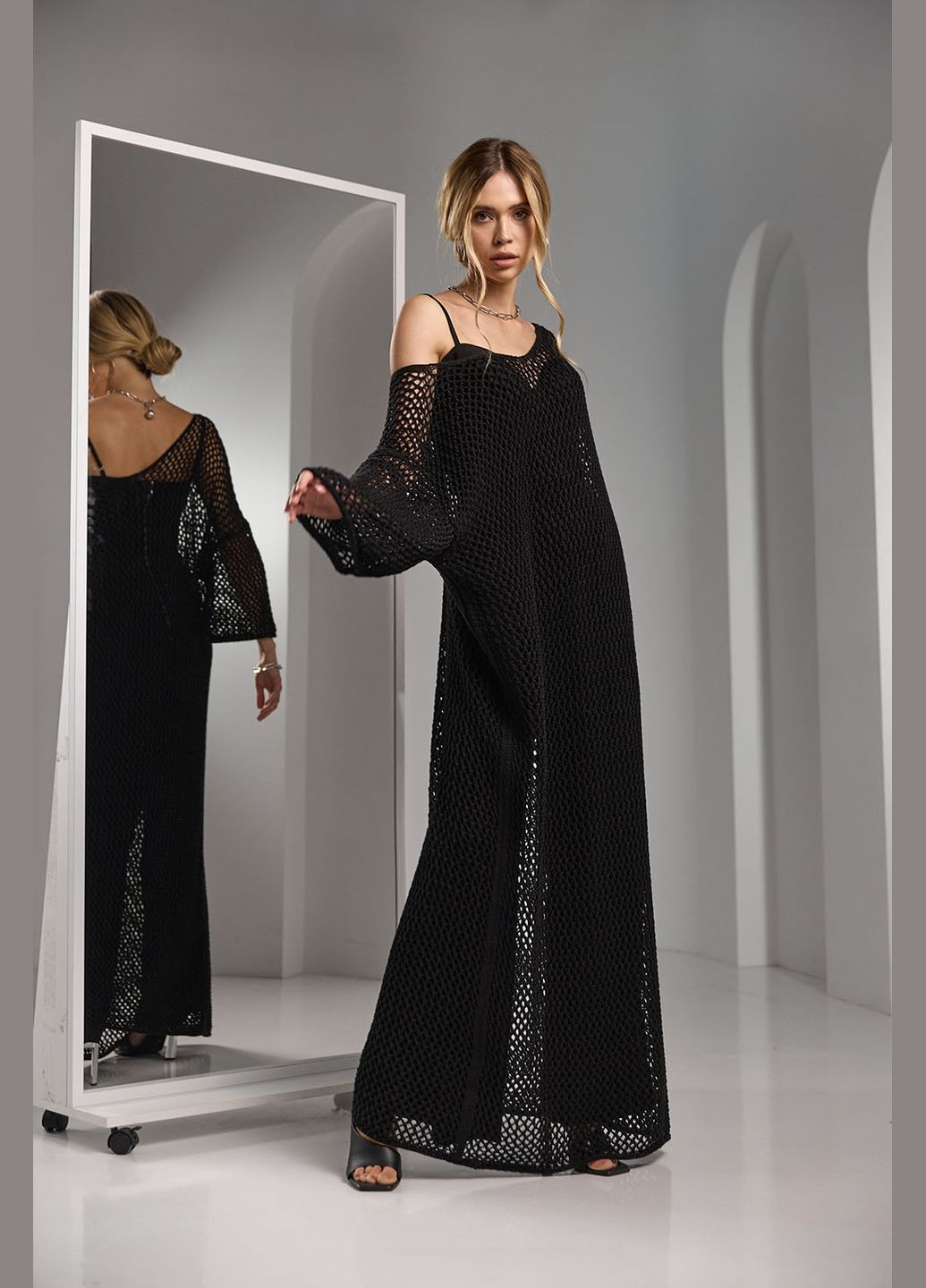 Чорна сукня сітка 2745 Triko Bakh