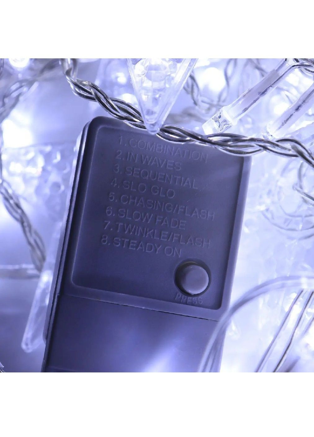 Гірлянда штора зірки світлодіодна святкова на вікно з роботою від мережі контролером 3 м 13 фігур (481913-Prob) Холодна біла Unbranded (368455777)