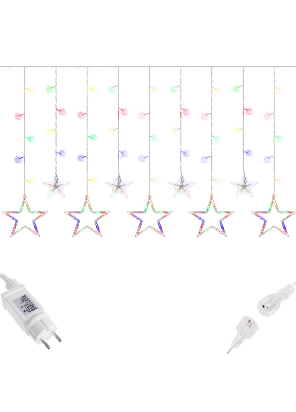 Гирлянда бахрома уличная (наружная) 2 м 138 LED Mix Springos CL4017 (323163740)