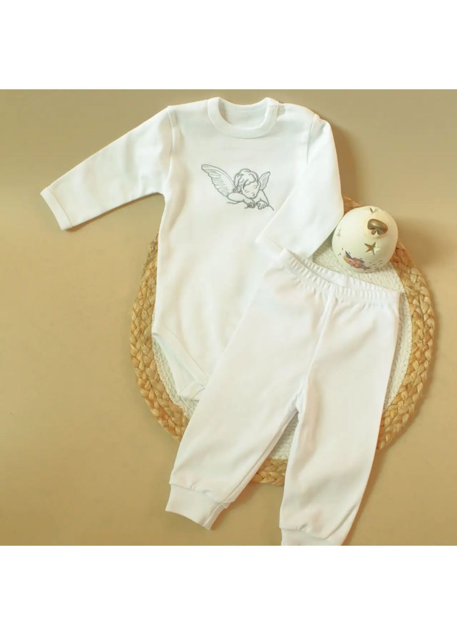 Набір для хрещення Ангелик для хлопчика Білий Boka (370287209)