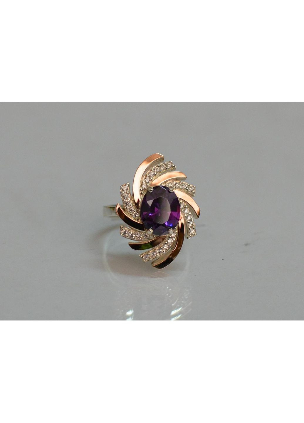 Серебряная кольца с золотыми вставками Silver Style (367268324)