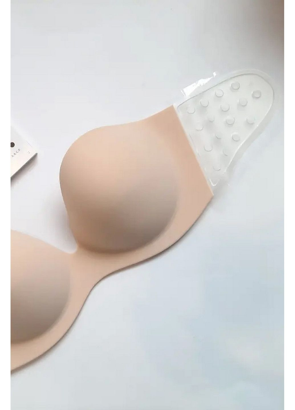 Светло-бежевый бюстгальтер-невидимка на силиконе wings! bra Julimex полиамид, эластан