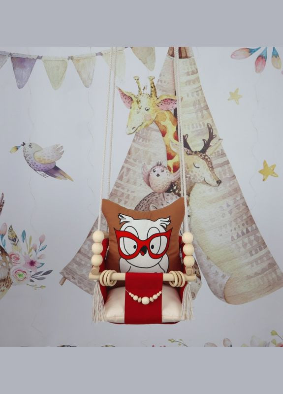 Підвісна гойдалка Розумна сова, гойдалка для дітей No Brand (316257222)