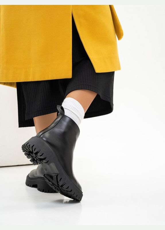 Шкіряні чорні черевики на байку ISSA PLUS (280918647)