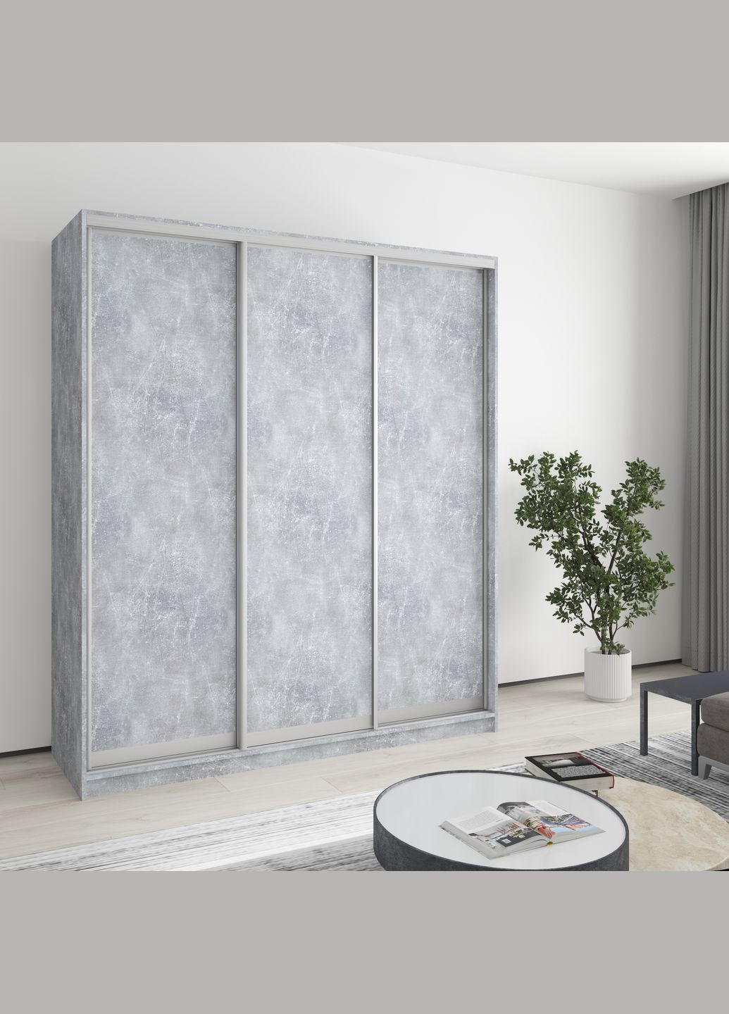 Шкаф-купе трехдверный Стандарт AL 3ДСП 180x60x210 см (MBS-2872) MebelStar (346289156)