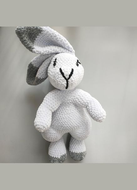 Зайчик лавандовый детская мягкая вязаная игрушка сувенир подарок hand made No Brand (323584233)