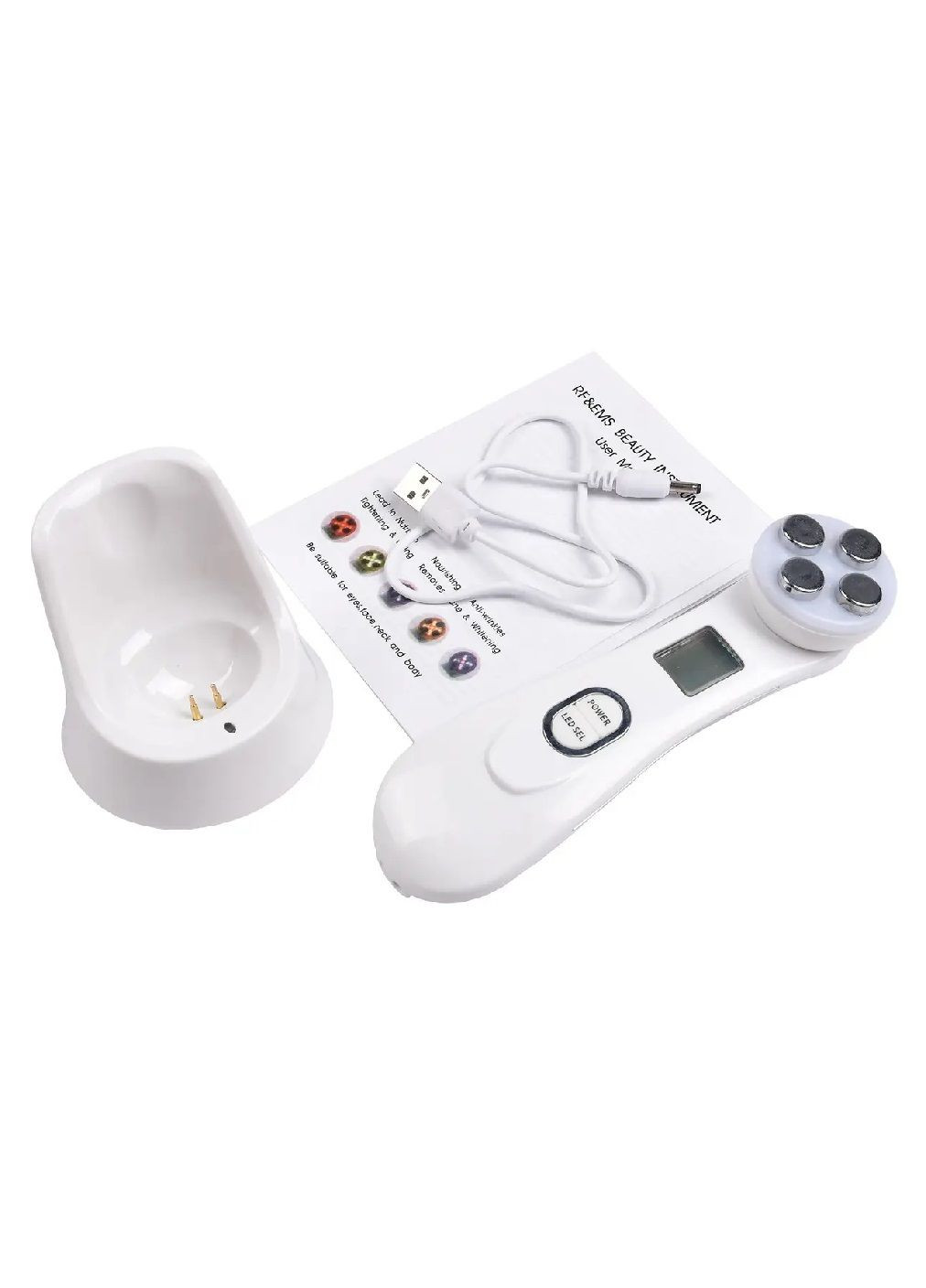 Мікрострумовий портативний ручний масажер з ефектом ліфтингу 5 режимів для різних видів шкіри 16,5х5х4 см (476333-Prob) Unbranded (279327374)