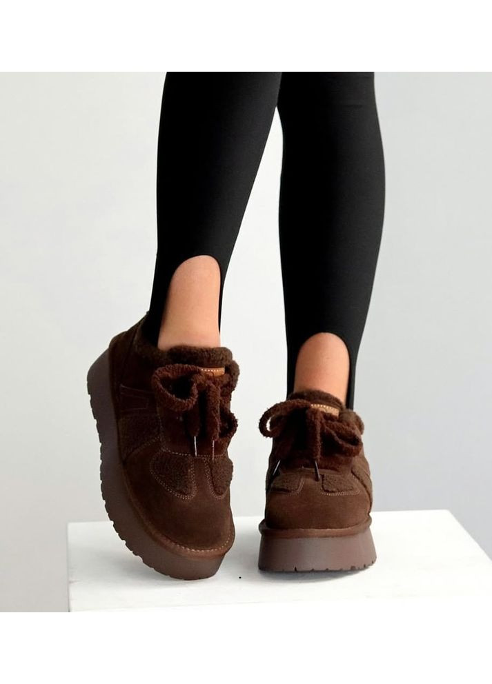 Стильные угги женские зимние коричневые (A3305) PL PS (367837419)