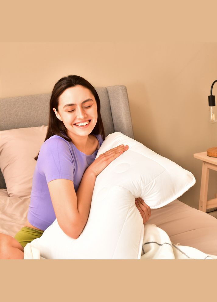 Подушка Air Dream Exclusive 50х70 см два чехла с молнией антиаллергенная белая для сна IDEIA (334726494)