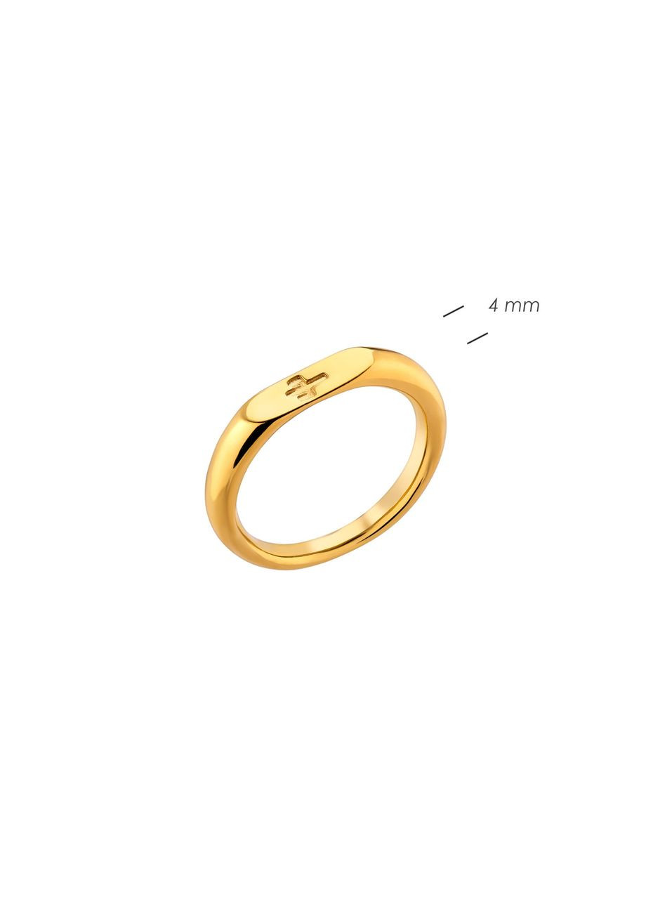 Кольцо позолоченное Тайнопись 925 Gold 15 размер Skifska Etnika (364202947)